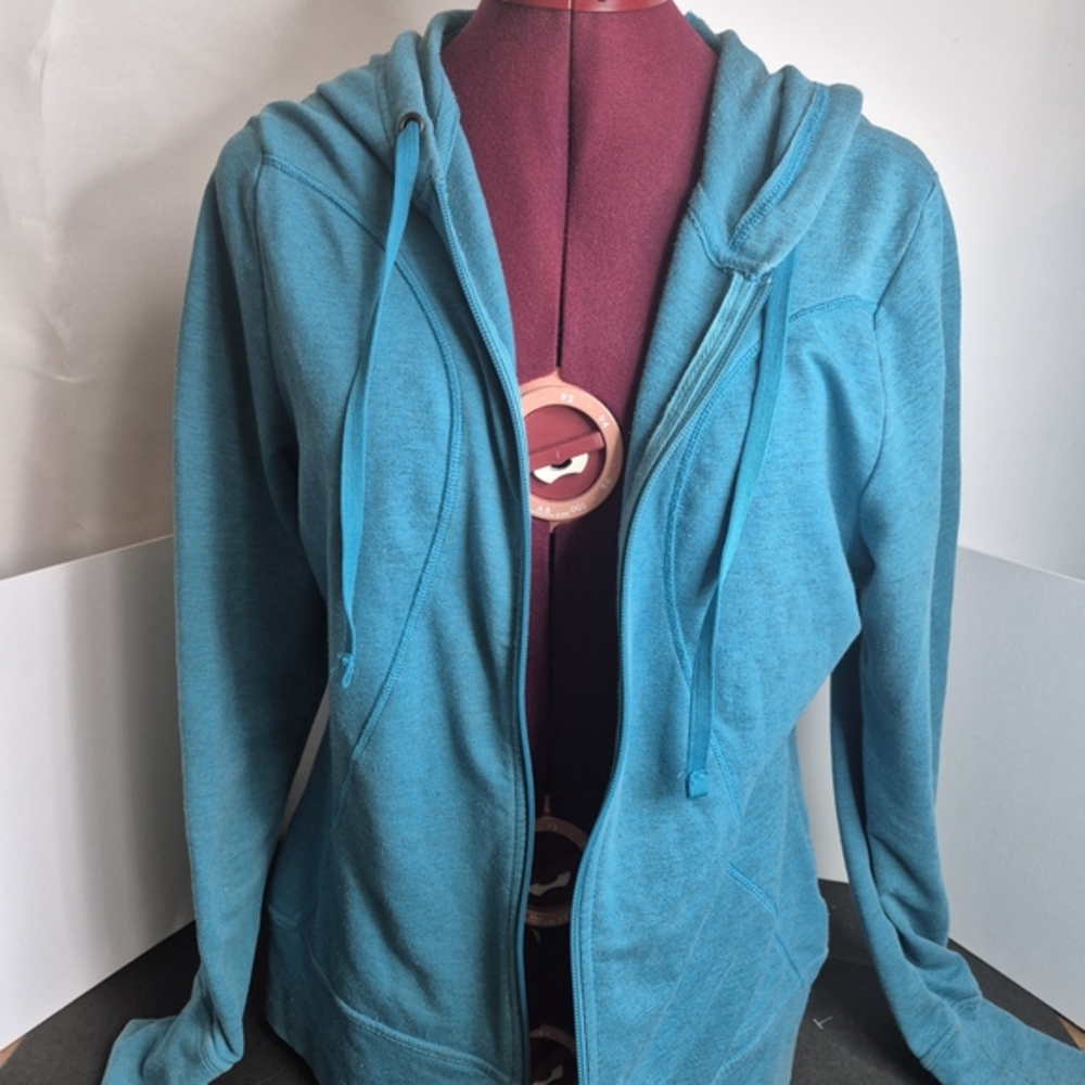 Roots Teal Zip-Up Hoodie